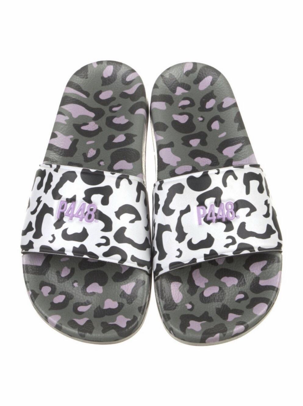 P448 Super Slide Sandals Leopard Zebra Stripes Pool Thong Italy EU 40/US 9.5-10
